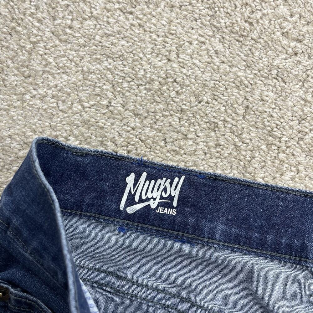 Mugsy Fultons Jeans Mens 38 x 30 Blue Dark Wash Slim Tapered Denim 58-29 - Picture 4 of 9